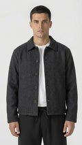 Warm Grey Wool Button Jacket